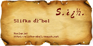 Slifka Ábel névjegykártya